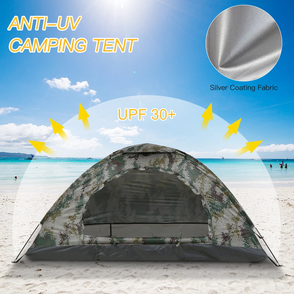 Barraca Tomshoo Ultraleve para 1-2 Pessoas — Portátil, Anti-UV UPF 30+, Ideal para Pesca e caça.