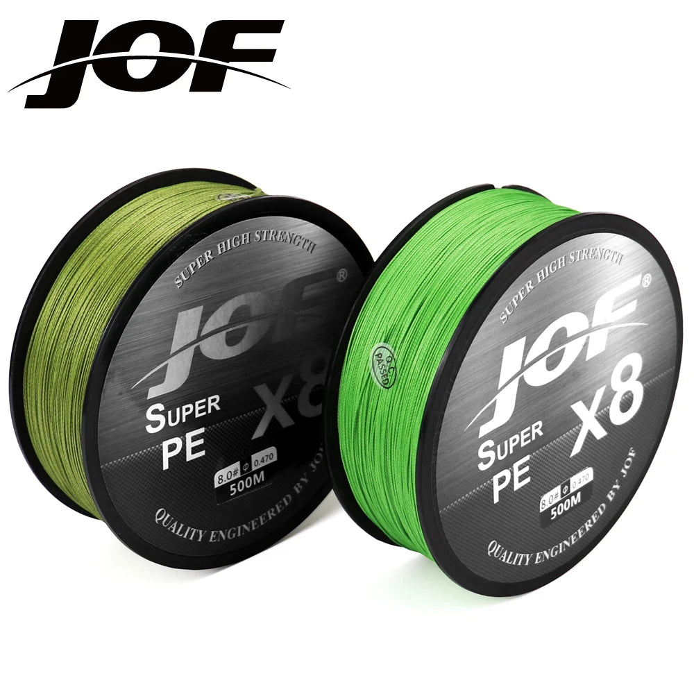 JOF 8 Strands PE Braided Fishing Line 300M 500M 150M 15-100LB