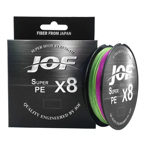 JOF 8 Strands PE Braided Fishing Line 300M 500M 150M 15-100LB